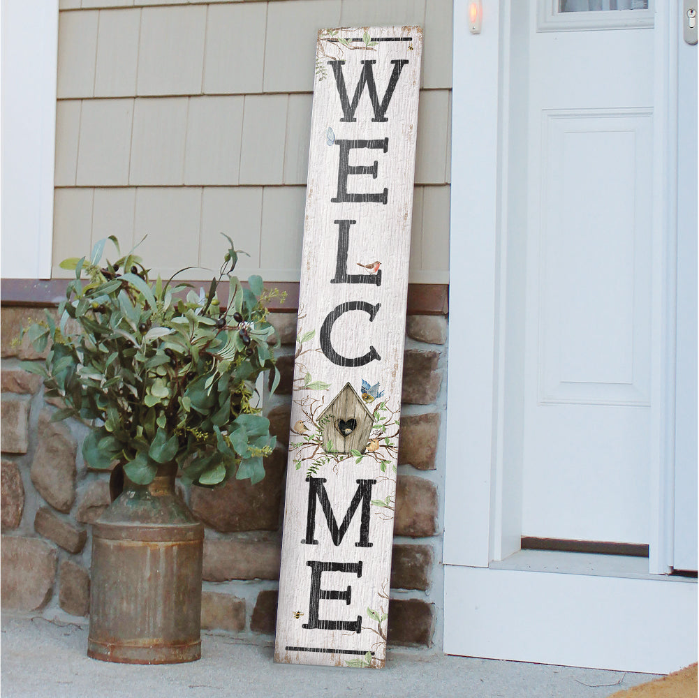 Welcome Birdhouse Porch Board 8" Wide x 46.5" tall / Made in the USA! / 100% Weatherproof Material
