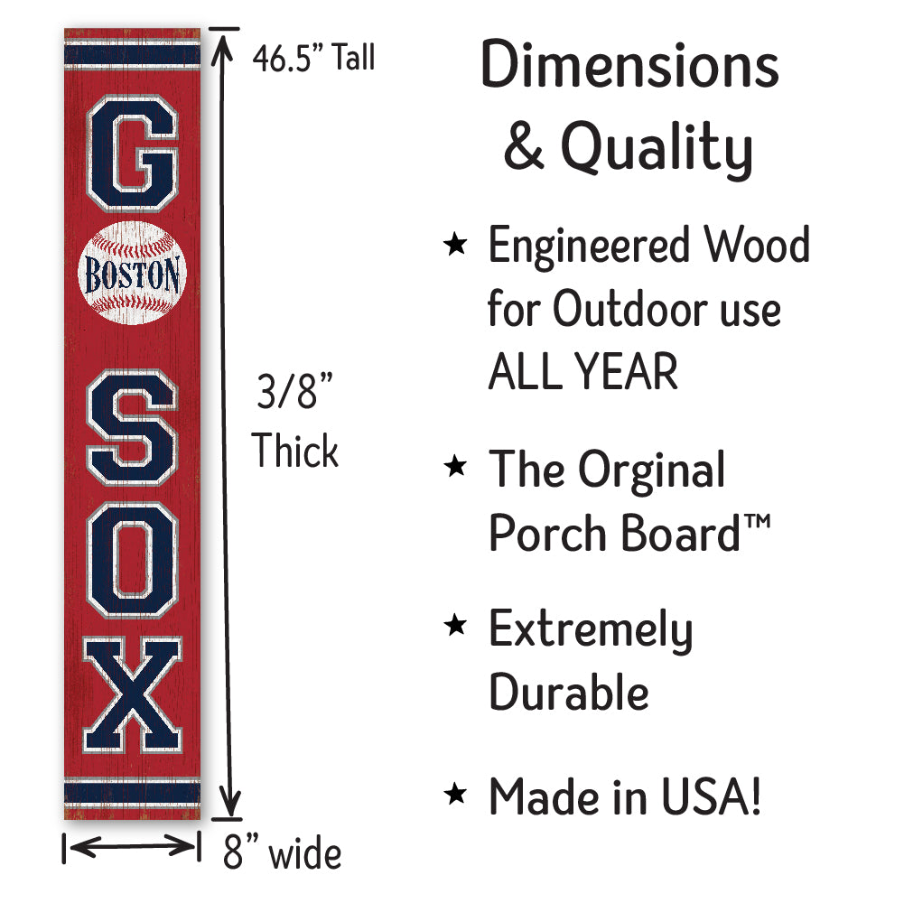 Go Sox Porch Board 8" Wide x 46.5" tall / Made in the USA! / 100% Weatherproof Material