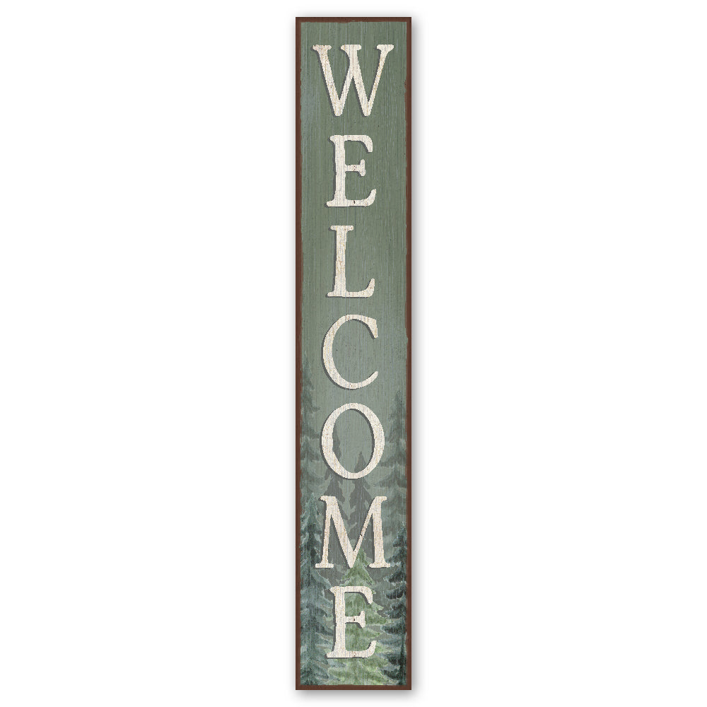 Welcome Forest Porch Board 8" Wide x 46.5" tall / Made in the USA! / 100% Weatherproof Material