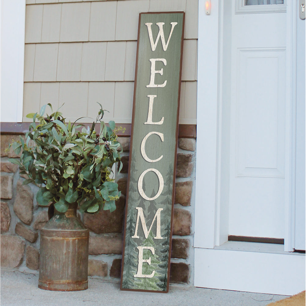 Welcome Forest Porch Board 8" Wide x 46.5" tall / Made in the USA! / 100% Weatherproof Material