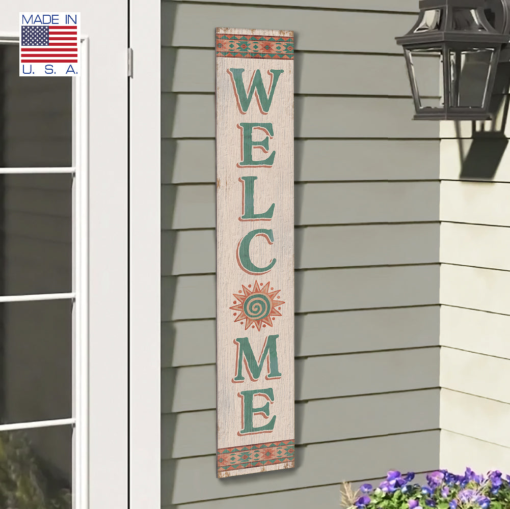 Welcome Southwest Porch Board 8" Wide x 46.5" tall / Made in the USA! / 100% Weatherproof Material