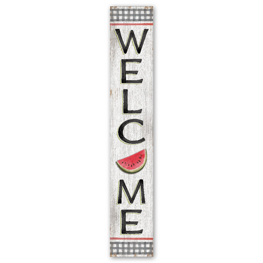 Welcome Watermelon Porch Board 8" Wide x 46.5" tall / Made in the USA! / 100% Weatherproof Material