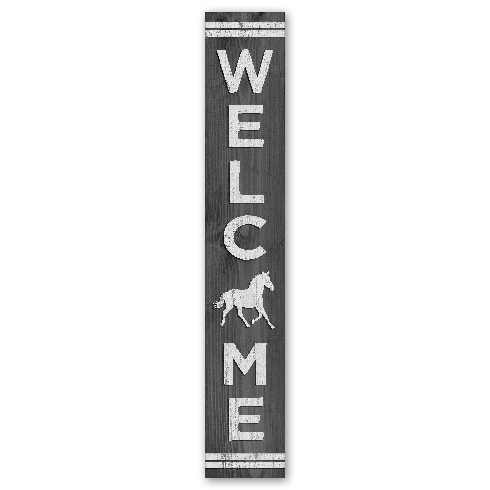 Welcome Horse Porch Board 8" Wide x 46.5" tall / Made in the USA! / 100% Weatherproof Material