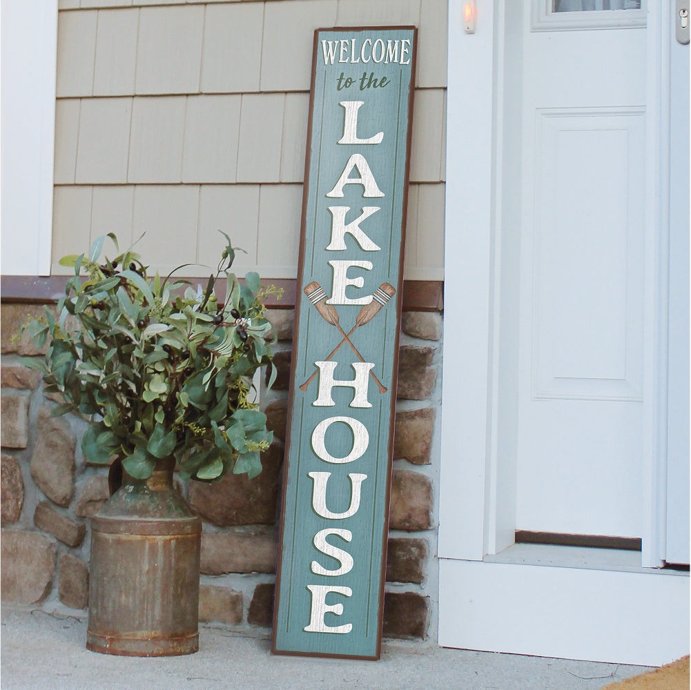 Welcome To The Lake House Porch Board 8" Wide x 46.5" tall / Made in the USA! / 100% Weatherproof Material