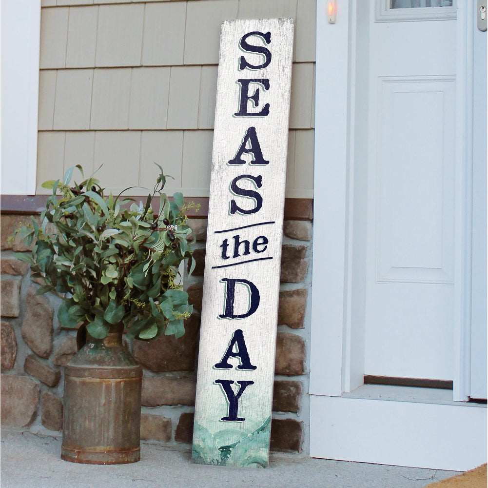 Seas The Day Porch Board 8" Wide x 46.5" tall / Made in the USA! / 100% Weatherproof Material