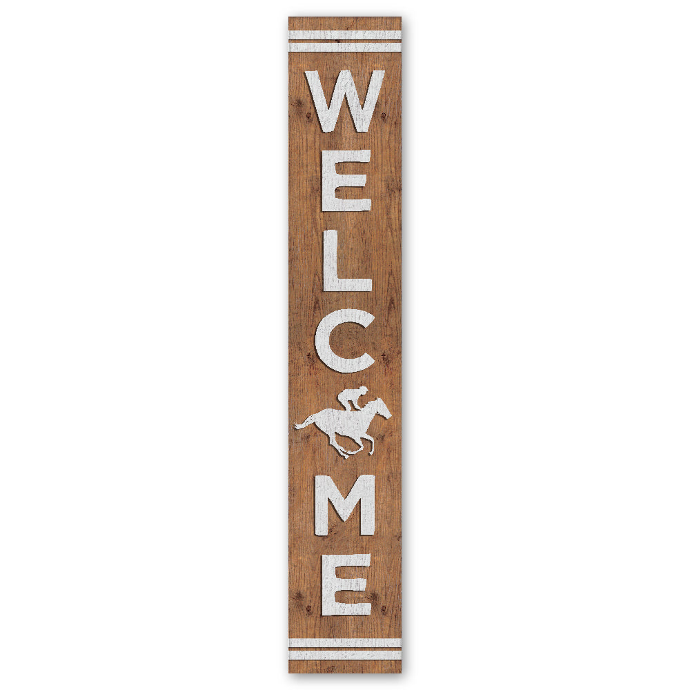 Welcome Jockey Porch Board 8" Wide x 46.5" tall / Made in the USA! / 100% Weatherproof Material