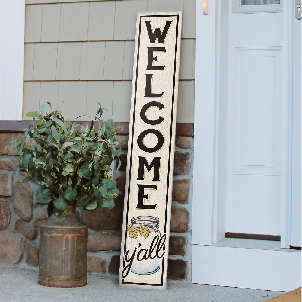 Welcome Y'All Porch Board 8" Wide x 46.5" tall / Made in the USA! / 100% Weatherproof Material