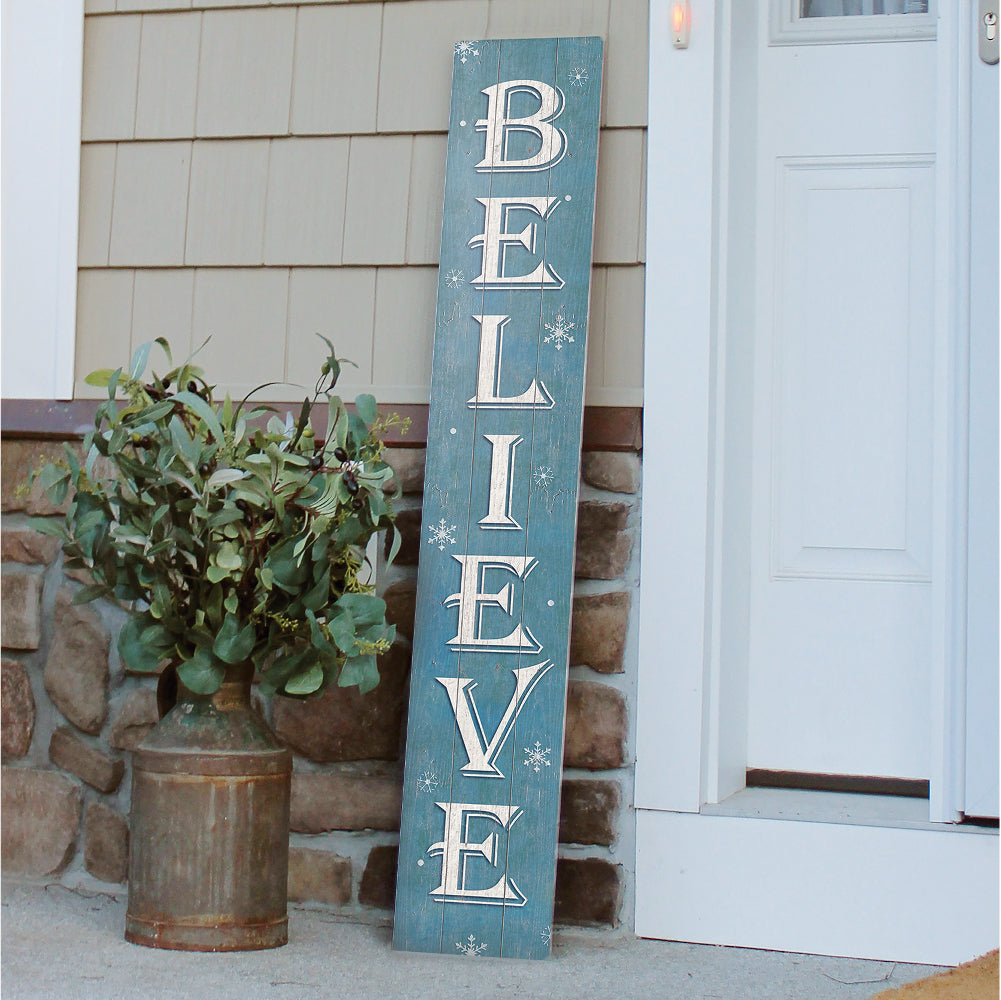 Believe Porch Board 8" Wide x 46.5" tall / Made in the USA! / 100% Weatherproof Material