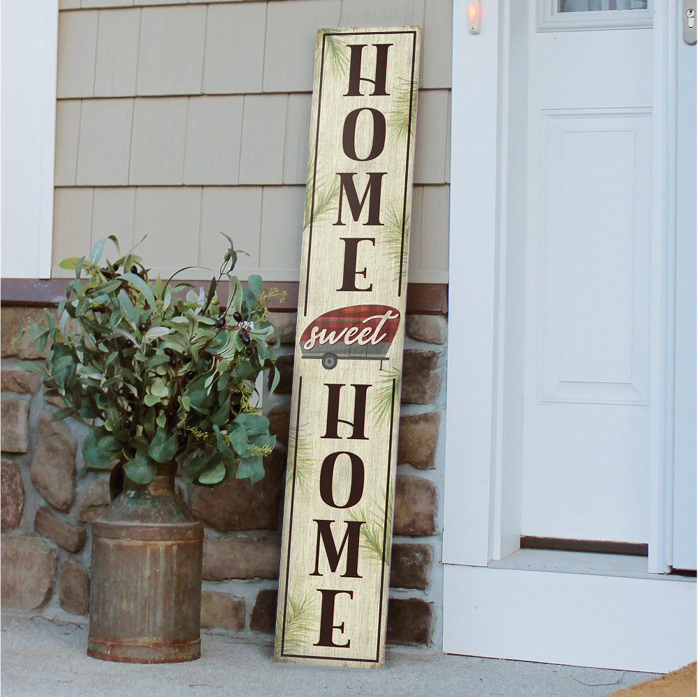 Home Sweet Home Mini Camper Porch Board 8" Wide x 46.5" tall / Made in the USA! / 100% Weatherproof Material