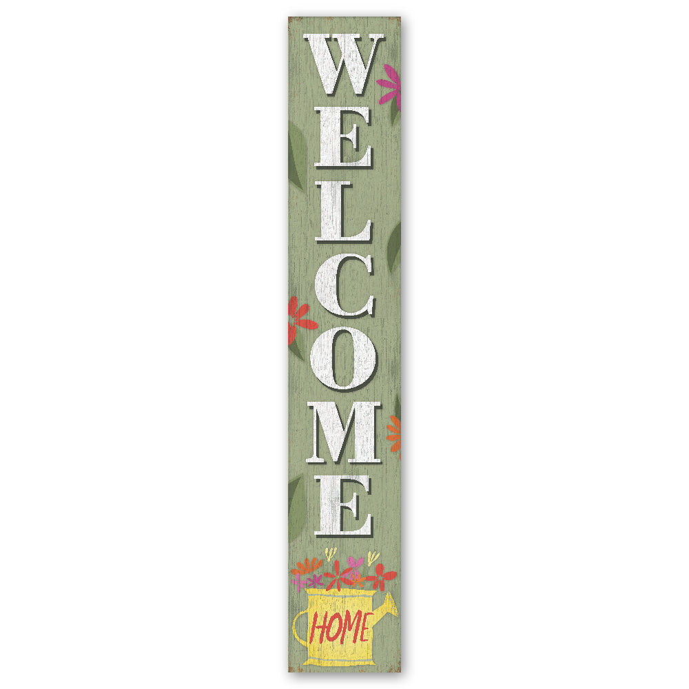 Welcome Homeyellow Watercan Porch Board 8" Wide x 46.5" tall / Made in the USA! / 100% Weatherproof Material
