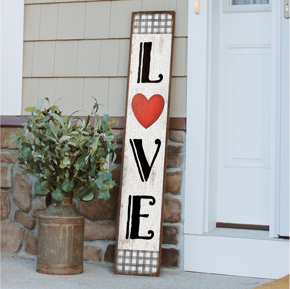 Love Porch Board 8" Wide x 46.5" tall / Made in the USA! / 100% Weatherproof Material