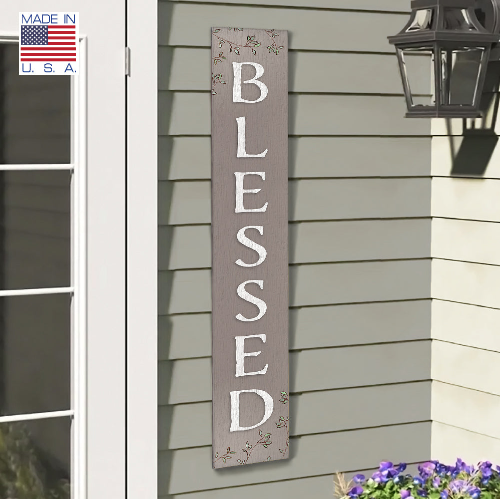 Blessed Taupe Porch Board 8" Wide x 46.5" tall / Made in the USA! / 100% Weatherproof Material