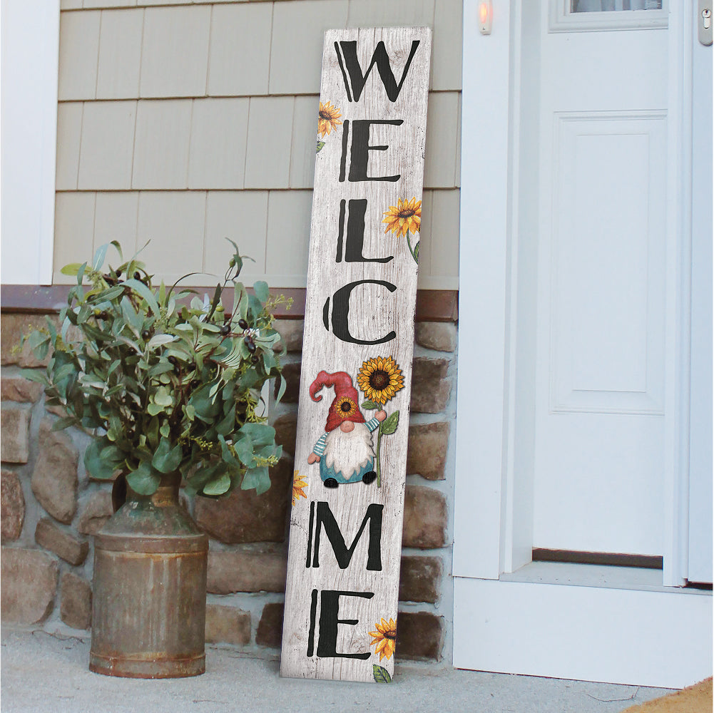 Welcome Gnome Porch Board 8" Wide x 46.5" tall / Made in the USA! / 100% Weatherproof Material