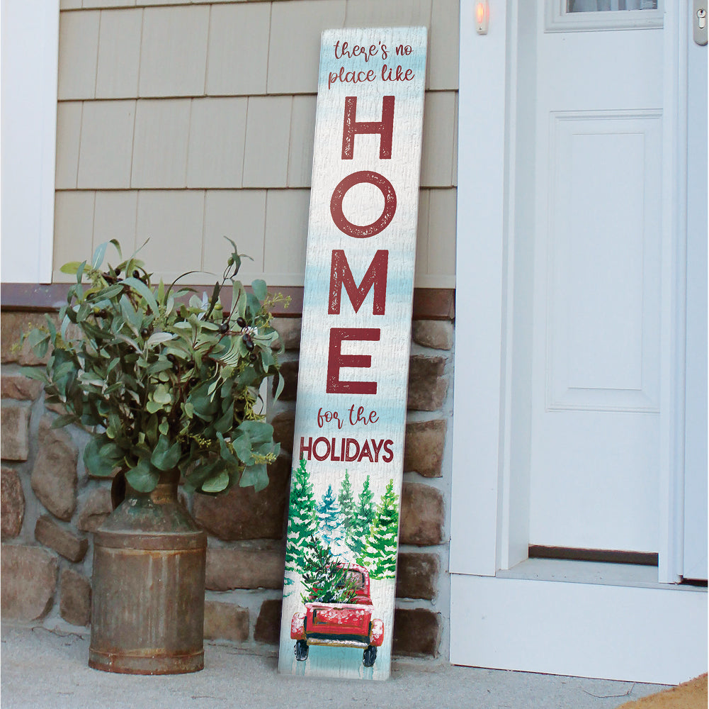 There'S No Place Like Home Holiday Porch Board 8" Wide x 46.5" tall / Made in the USA! / 100% Weatherproof Material