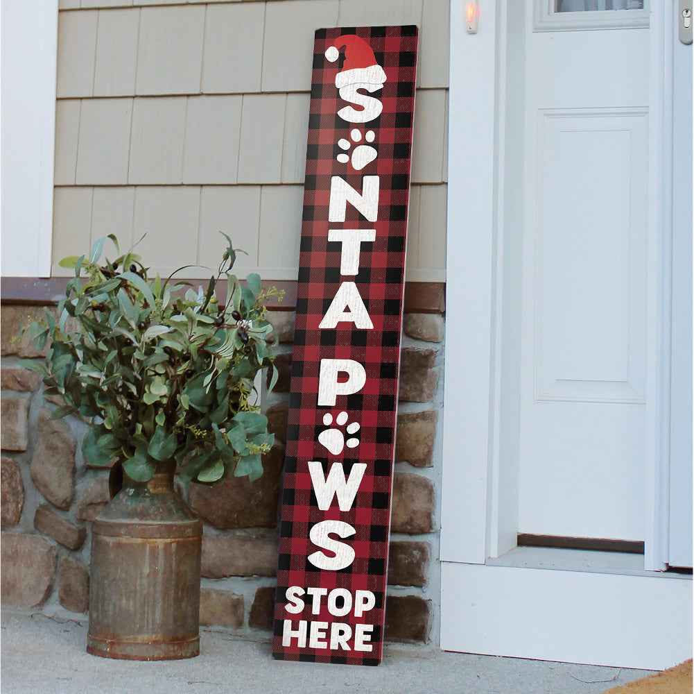 Santa Paws Porch Board 8" Wide x 46.5" tall / Made in the USA! / 100% Weatherproof Material
