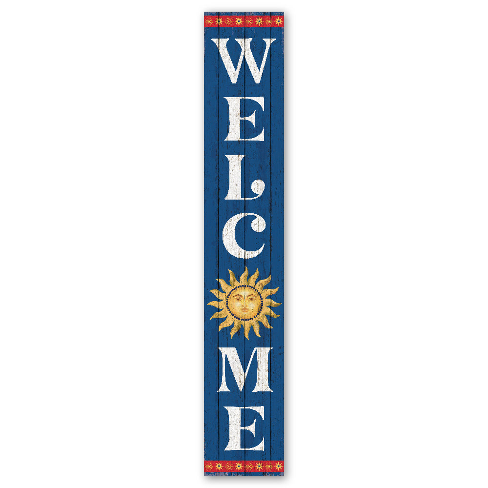 Welcome Celestial Sun Porch Board 8" Wide x 46.5" tall / Made in the USA! / 100% Weatherproof Material