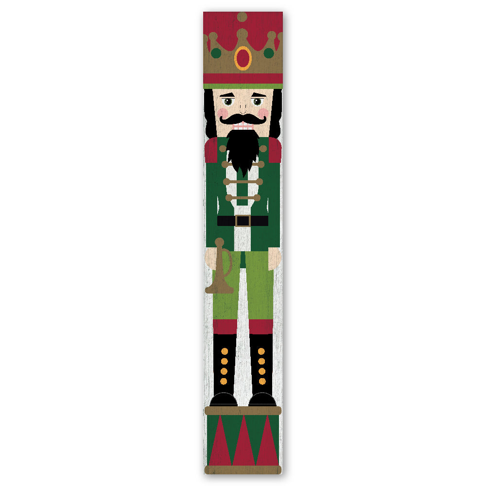 Nutcracker Red Hat Porch Board 8" Wide x 46.5" tall / Made in the USA! / 100% Weatherproof Material