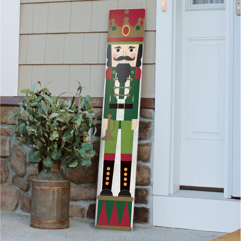 Nutcracker Red Hat Porch Board 8" Wide x 46.5" tall / Made in the USA! / 100% Weatherproof Material