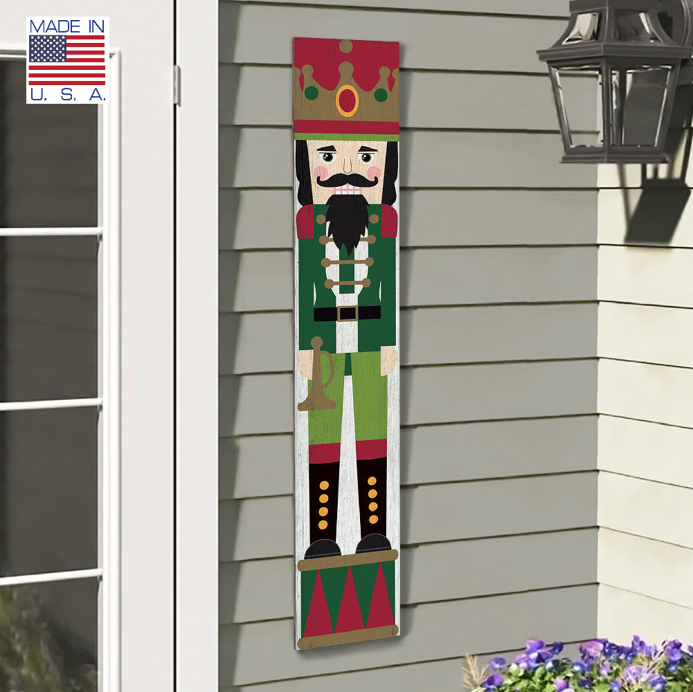 Nutcracker Red Hat Porch Board 8" Wide x 46.5" tall / Made in the USA! / 100% Weatherproof Material