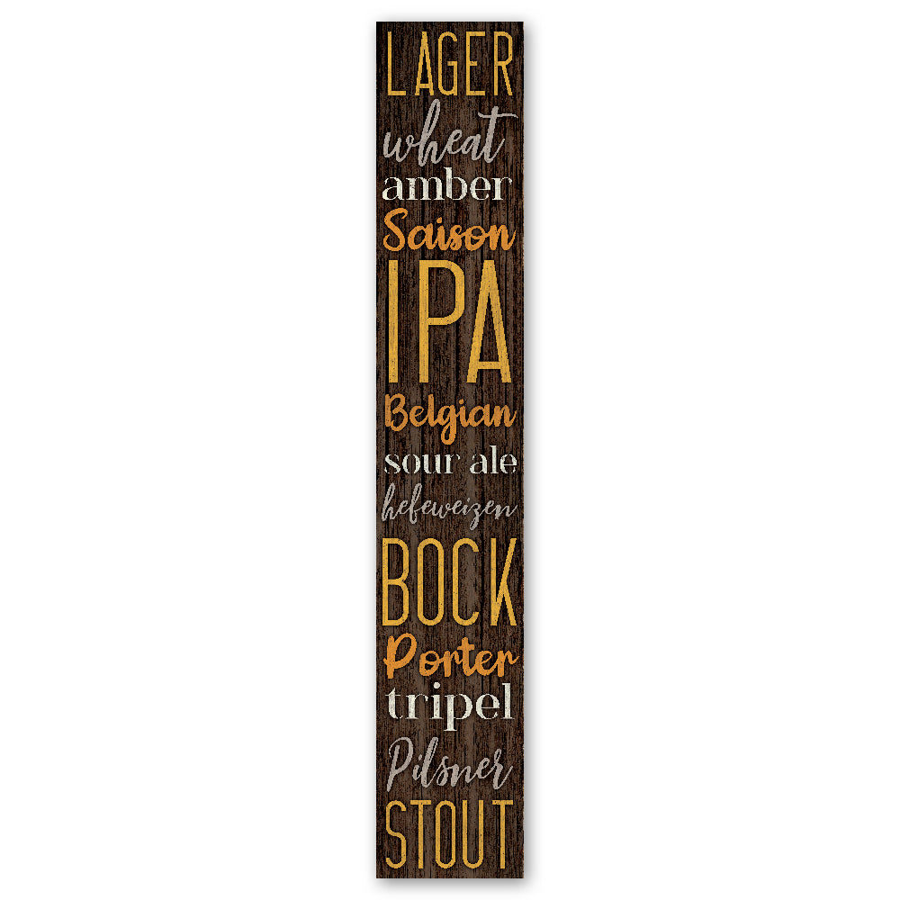 Lager Wheat Amber Porch Board 8" Wide x 46.5" tall / Made in the USA! / 100% Weatherproof Material