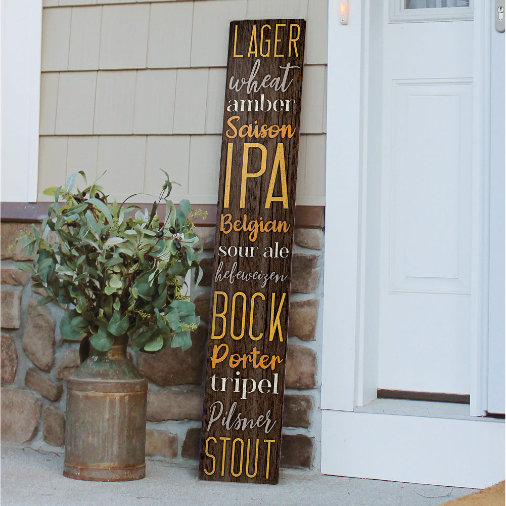 Lager Wheat Amber Porch Board 8" Wide x 46.5" tall / Made in the USA! / 100% Weatherproof Material