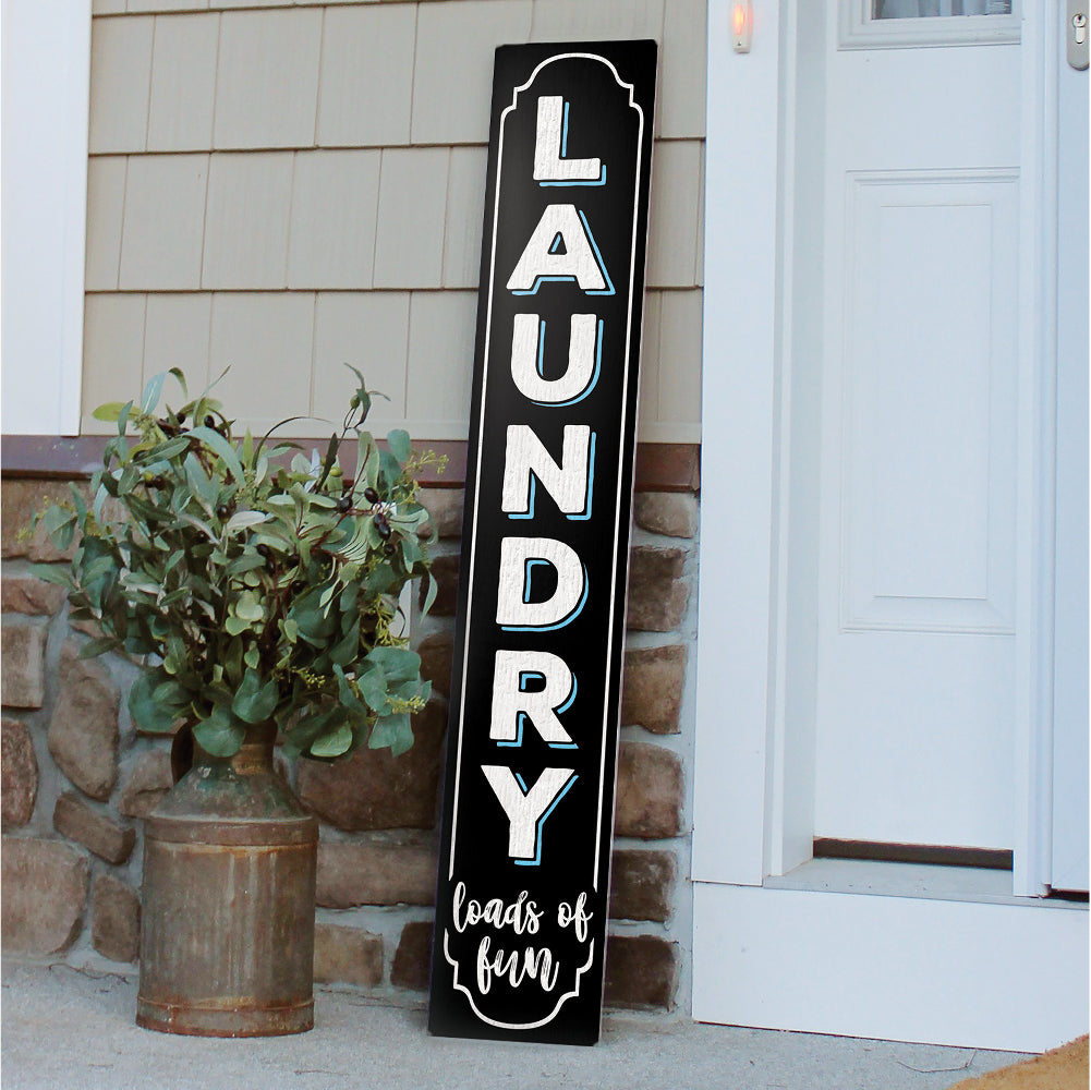 Laundry Loads Of Fun Porch Board 8" Wide x 46.5" tall / Made in the USA! / 100% Weatherproof Material