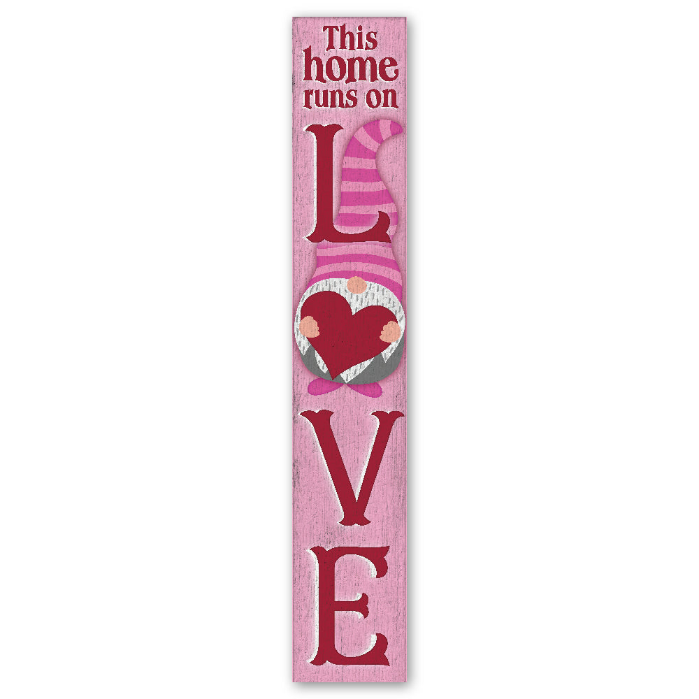 This Home Runs On Love Porch Board 8" Wide x 46.5" tall / Made in the USA! / 100% Weatherproof Material