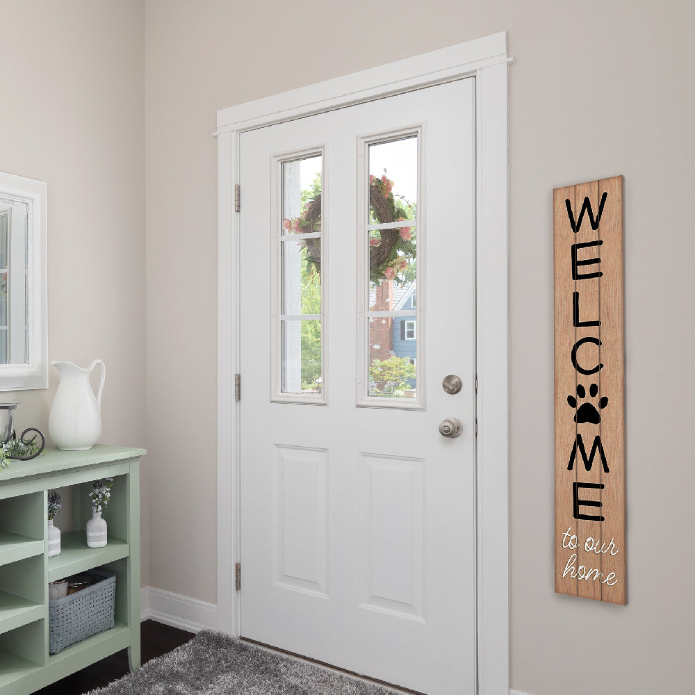 Welcome To Our Home Porch Board 8" Wide x 46.5" tall / Made in the USA! / 100% Weatherproof Material