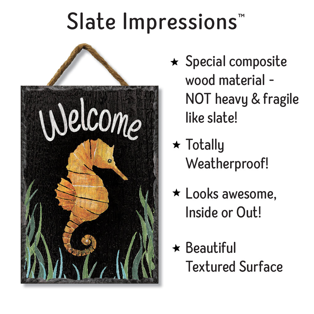 Welcome W/ Seahorse Slate Impressions Default Title