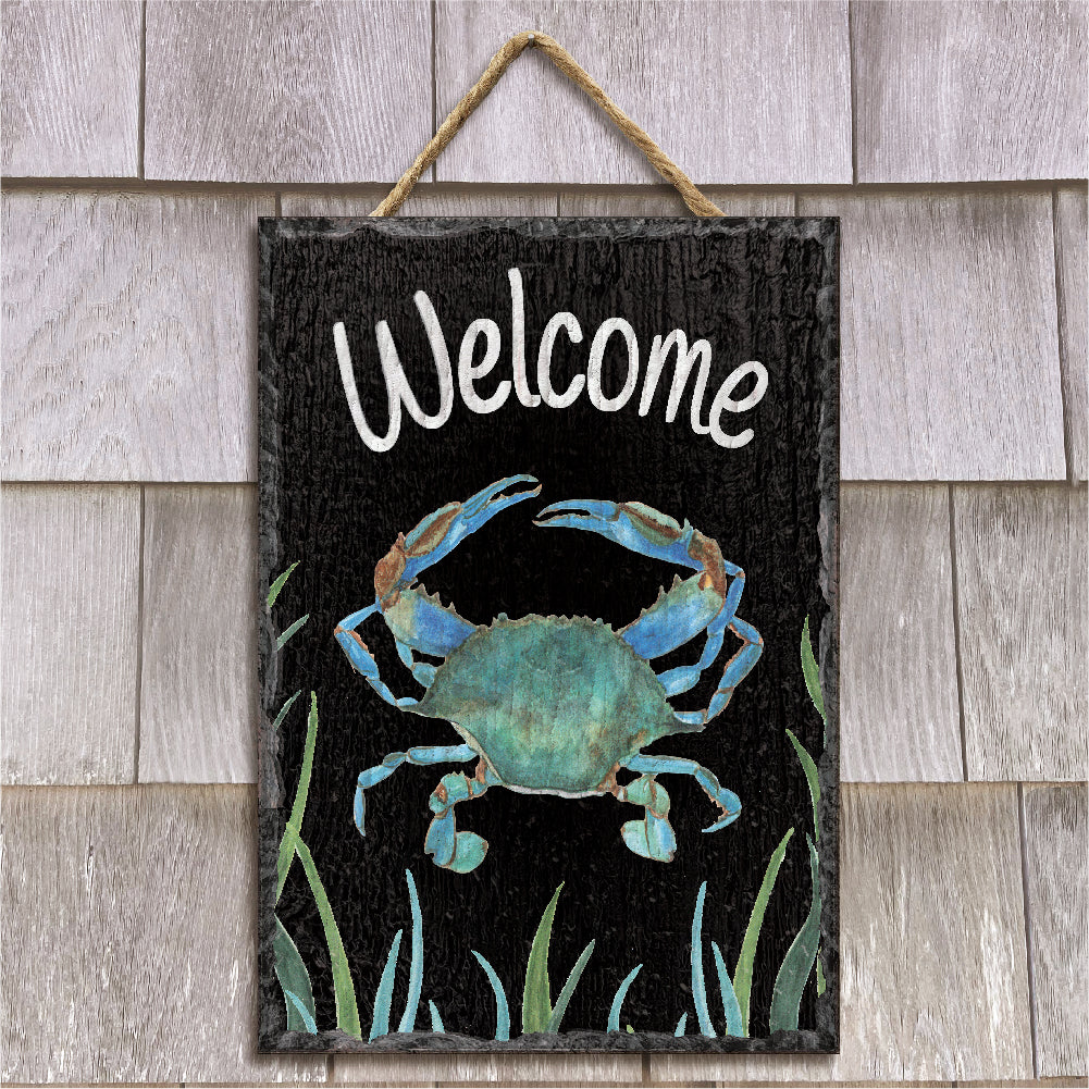Welcome W/ Blue Crab Slate Impressions Default Title