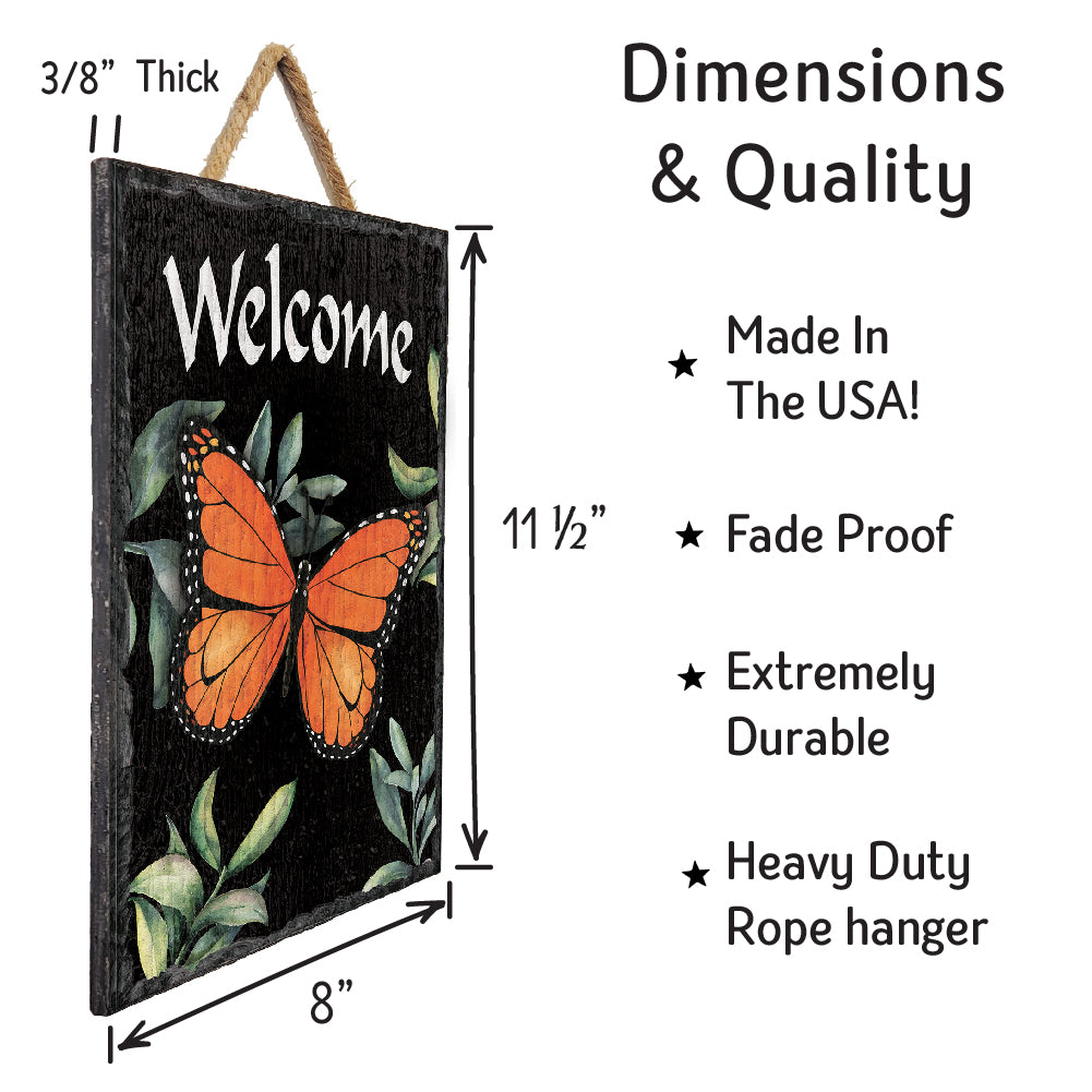 Orange Butterfly Welcome Slate Impressions Default Title