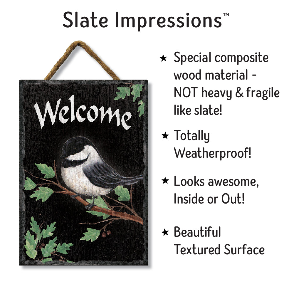 Chickadee Welcome Slate Impressions Default Title