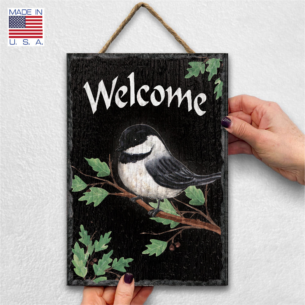 Chickadee Welcome Slate Impressions Default Title