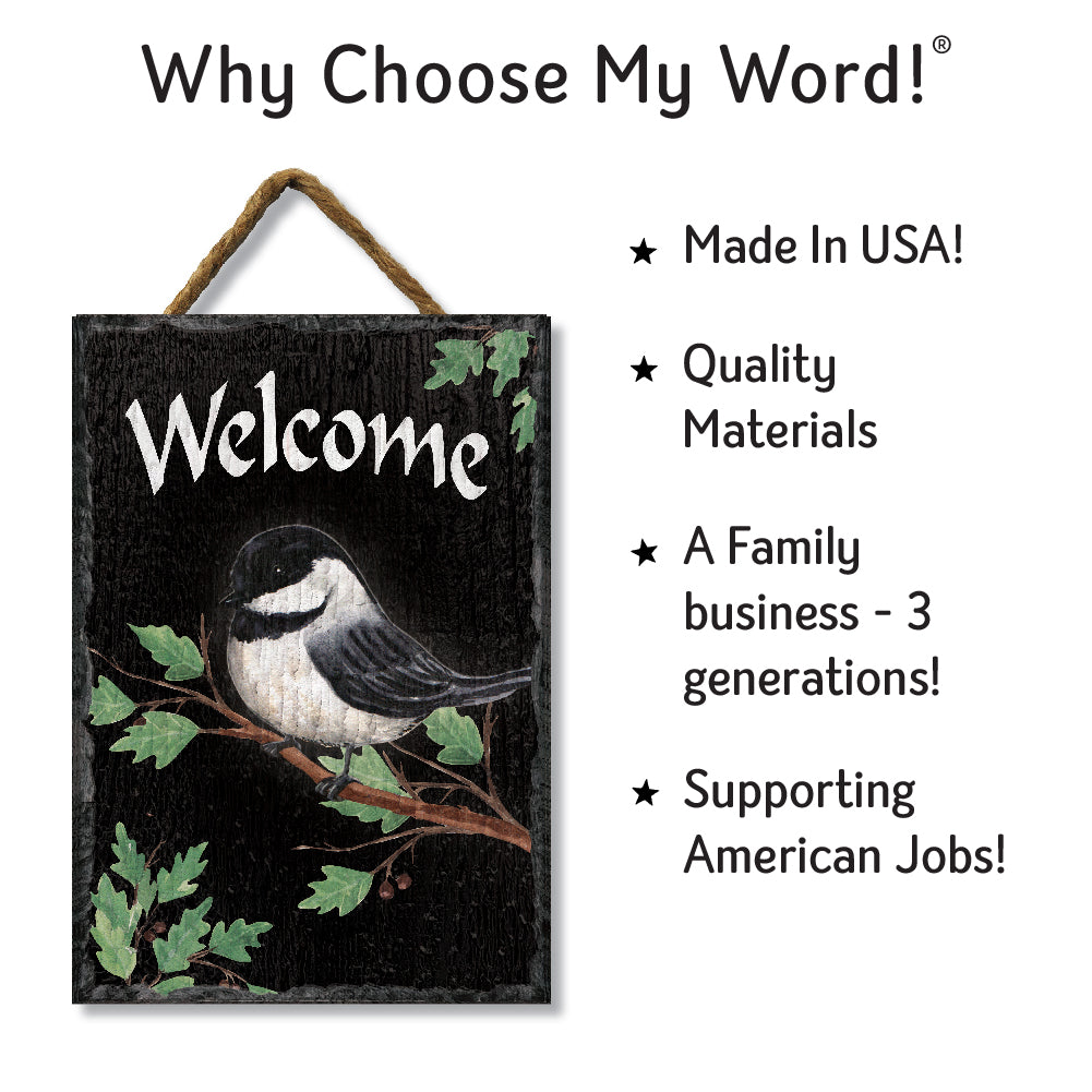 Chickadee Welcome Slate Impressions Default Title