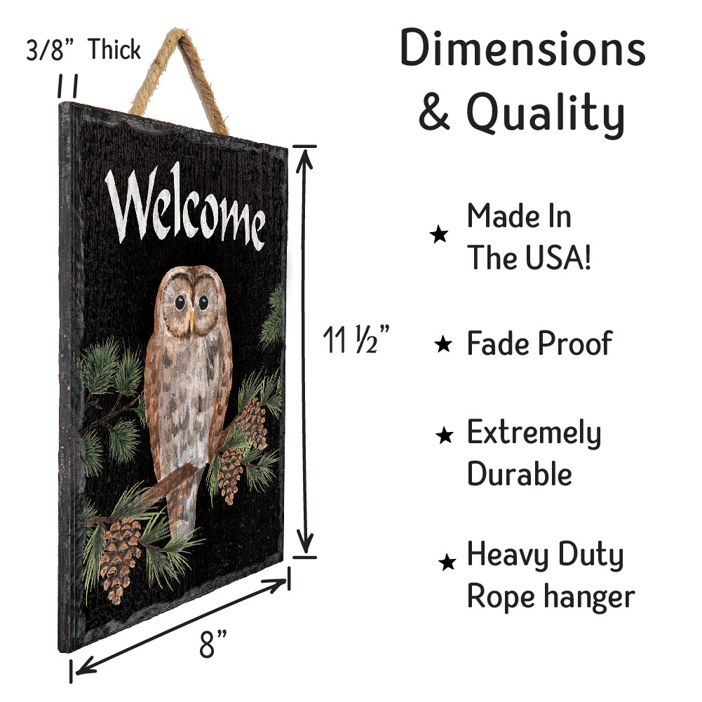 Owl Welcome Slate Impressions Default Title