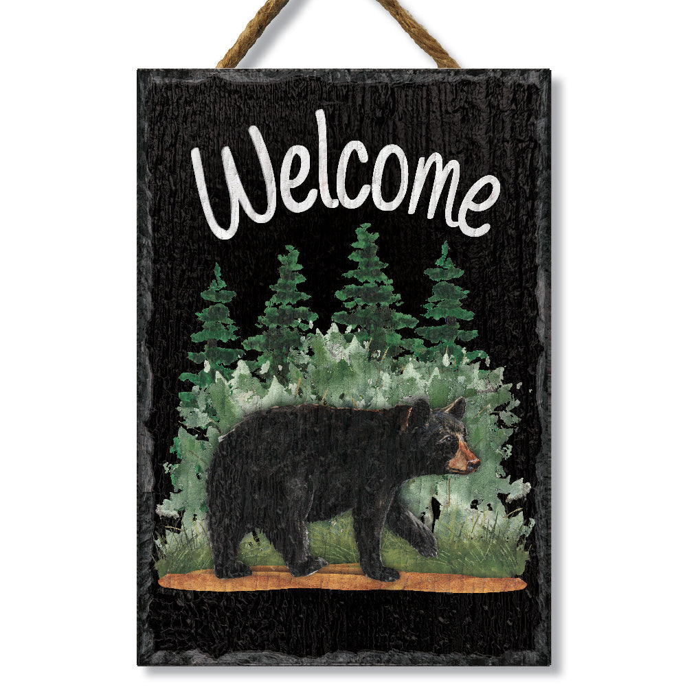 Black Bear Welcome Slate Impressions Default Title