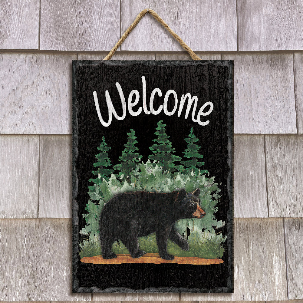 Black Bear Welcome Slate Impressions Default Title