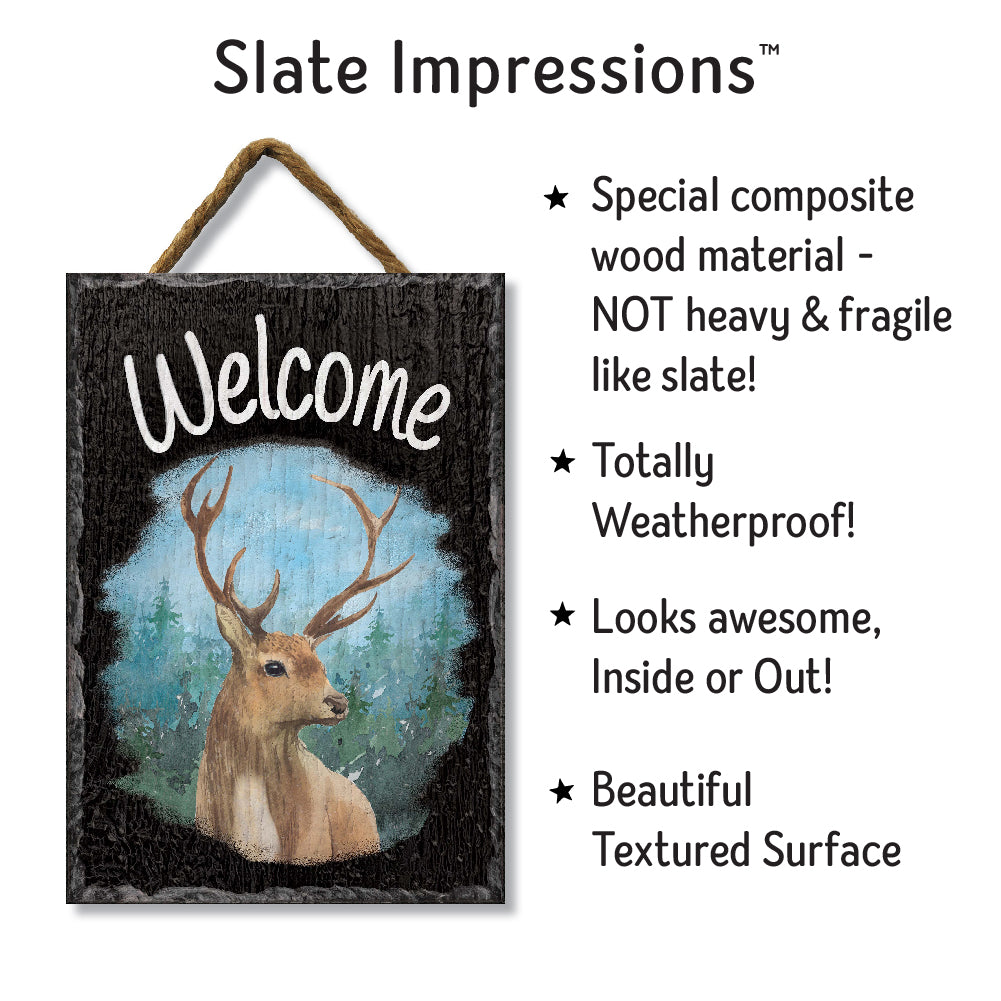 Deer Welcome Slate Impressions Default Title