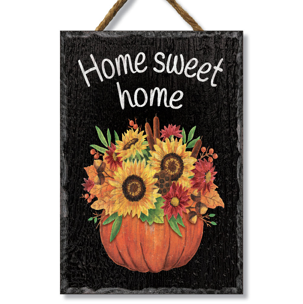 Home Sweet Home W/ Pumpkin & Sun Slate Impressions Default Title
