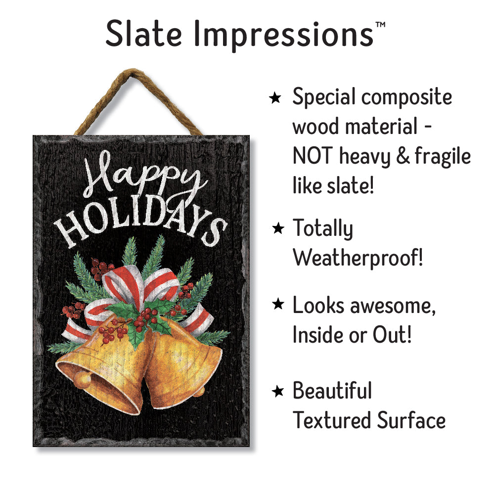 Happy Holidays W/ Bells Slate Impressions Default Title